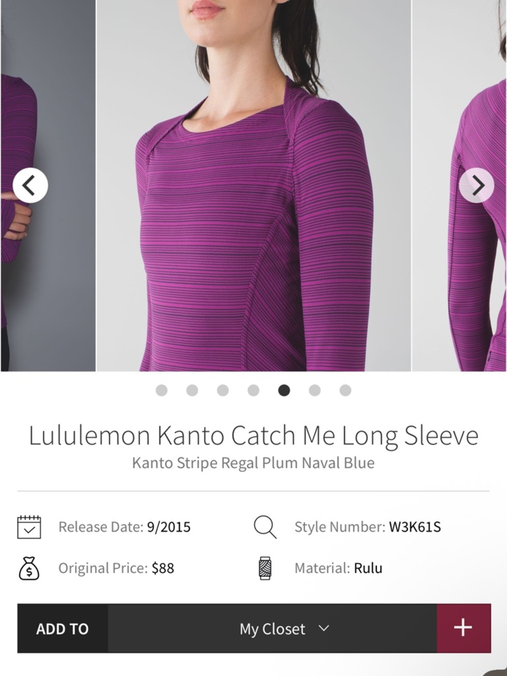 Lululemon Kanto Catch Me Long Sleeve